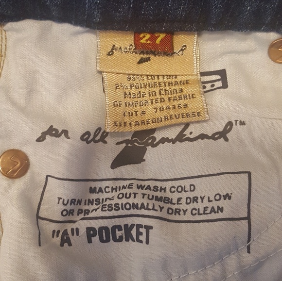 7FAM | Mid Rise Pink A Pocket Bootcut Jeans 27 NWT - Picture 6 of 8